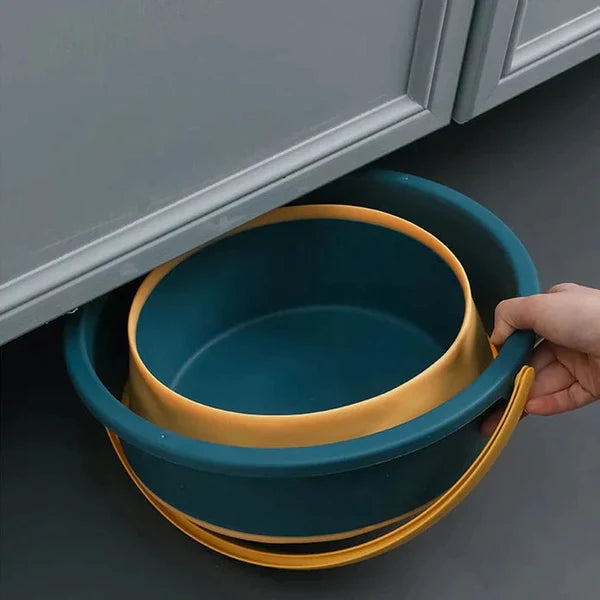 Balde de Silicone 10L Para Limpeza Retrátil Dobrável | FlexiBucket™