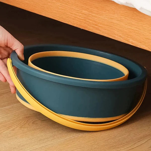 Balde de Silicone 10L Para Limpeza Retrátil Dobrável | FlexiBucket™